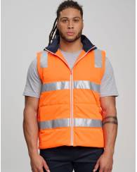 Hooded Puffer Hi-Vis Vest,<br/> Unisex